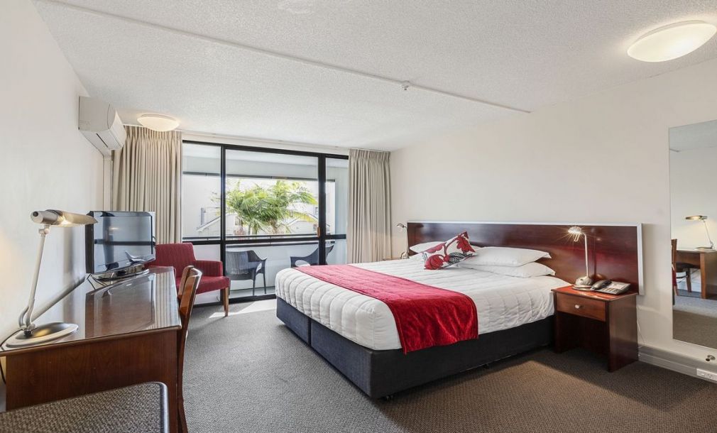 King Balcony room with views of Auckland Harbour